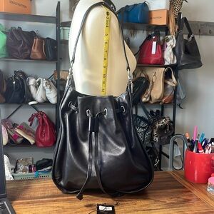 FRYE ILANA Drawstring Hobo -Black